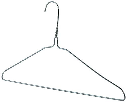 HANGERWORLD 100 grucce in Metallo Argentato, Calibro 13, 41 cm, Appendiabiti, Pantaloni, Barra Appendiabiti