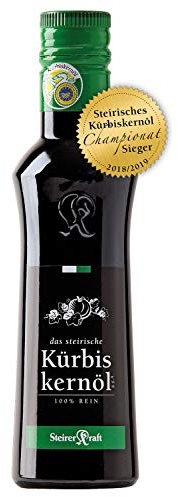 Steirisches Kürbiskernöl g.g.A. Premium – 100% Natürliches Kürbiskernöl aus der Steiermark, kaltgepresst, hoher Nährstoffgehalt, Ideal für Salate, Gerichte & als Zutat (250 ml)