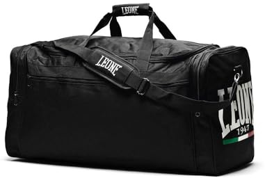 LEONE 1947, Sportväska, Unisex vuxen, Svart, Taglia Unica, AC909