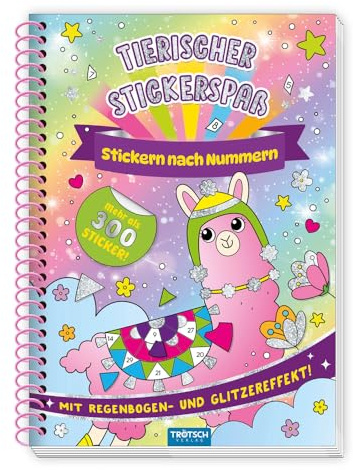 TROTSCH Beschäftigungsbuch Stickerbuch Tierischer Stickerspaß