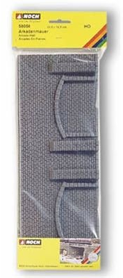 NOCH Arkadenmauer, extra lang für Modellbau 39,6 x 7,4 cm, ideal für Spur N