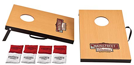 Mainstreet Classics by GLD Products Unisex-Erwachsene Cornhole Set Micro Sitzsack Toss, Holz/Mehrfarbig
