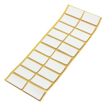 Adsamm® / 20 x Selbstklebende Antirutsch Pads aus EPDM Zellkautschuk / 20x40 mm/Weiß/Rechteckig / 2.5 mm Starke Anti-Rutsch-Gleiter