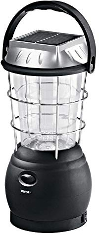 BERGER Solar Zeltlampe LED Laterne │ Campinglampe ohne Batterien, per Solar, Kurbellampe oder Kabel, im Notfall immer einsatzbereit mit 3 Lichtmodi │ kaltweiß, nachhaltig und energieeffizient