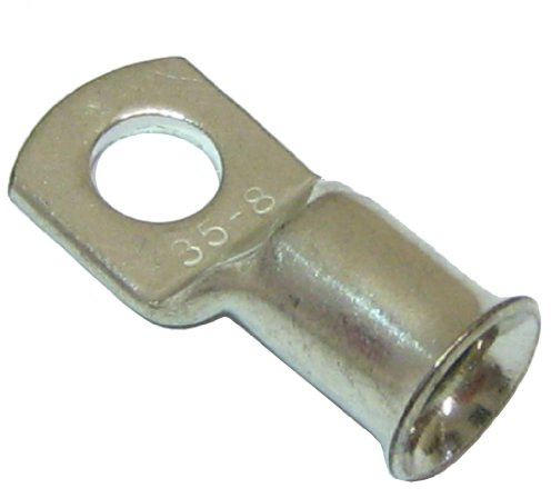 All Trade Direct 6 Copper Tube 35Mm X 8Mm Lug Battery Starter Cable Welding Crimp Terminal Ring