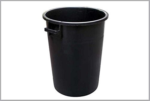 Bidone Industriale Nero 100 lt Contenitore Rifiuti Plastica Alta Densità Rifiuti Spazzatura Professionale Cilindrico Con Maniglie