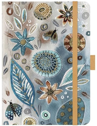 Premium Timer Big Floral Collage 2026: Hochwertiger Buchkalender. Terminplaner mit Wochenkalendarium, Gummiband und Stifthalter. 12 x 17 cm