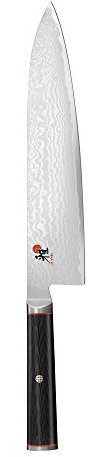 MIYABI Kaizen 34183-243 Coltello da cuoco, in acciaio inox, nero con dettagli rossi