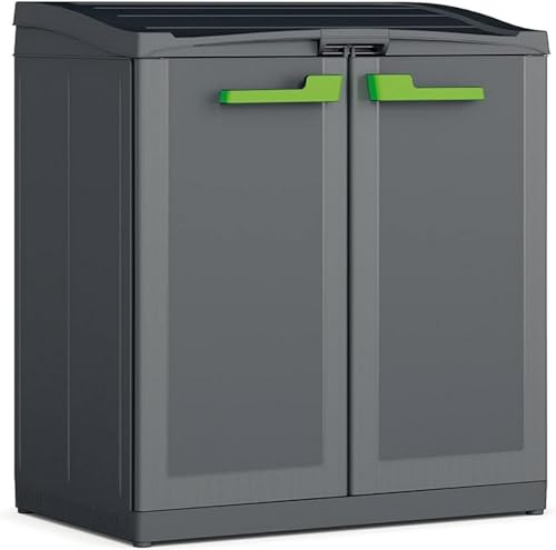 Kis Kunststoffschrank Moby recycling, 1 Stück, anthrazit grau, 9961200 0708 02