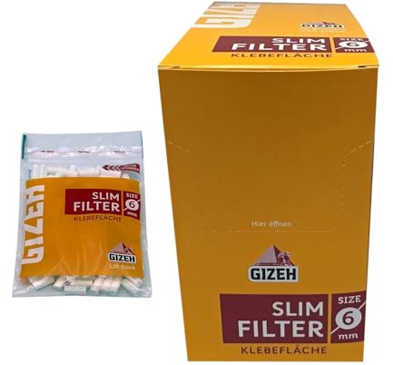 Gizeh Slim 6 mm 20 Beutel a 120 Filter, Mittel, 19925