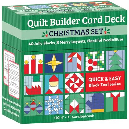Quilt Builder Card Deck Christmas Set: 40 Jolly Blocks, 8 Merry Layouts, Plentiful Possibilities