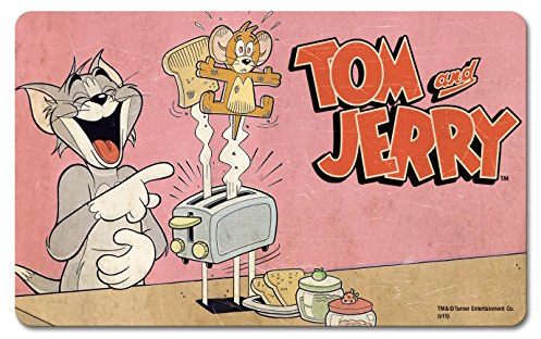 Logoshirt® Tom & Jerry Toaster Frühstücksbrettchen, 23x14cm | Spülmaschinenfest, Hitzebeständig, Lizenziertes Originaldesign