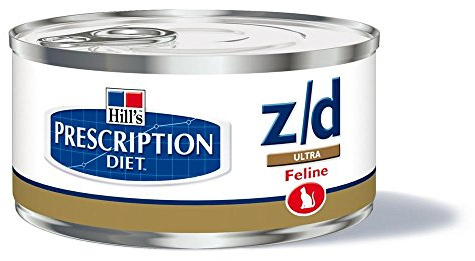 Hill' S Verschreibung Diet Feline z/d Verwaltung der Ultra Allergien & Gesundheit der Haut Nahrung für Katzen Dosen 24 x 156g