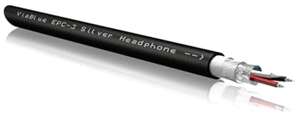 VIABLUE EPC-3 Silver Kopfhörerkabel * Analogkabel * 3 Adern * 2-Fach Schirmung * Versilberter Wendelschirm * OFC Litzen * Softbandierung * Meterware/je m