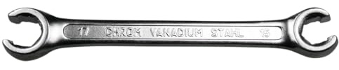 SW-Stahl 01400SB Bremsleitungsschlüssel, 10 x 11 mm - Chrom-Vanadium | Verchromter Maulschlüssel mit Sechskant-Profil für Kfz-Reparaturen, Profi Fahrzeugwerkzeug aus stabilem Werkstatt-Stahl