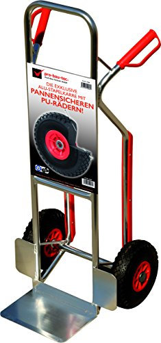 pro-bau-tec Aluminium Sackkarre mit Treppenrutsche und PU Rädern 150 kg, 10060