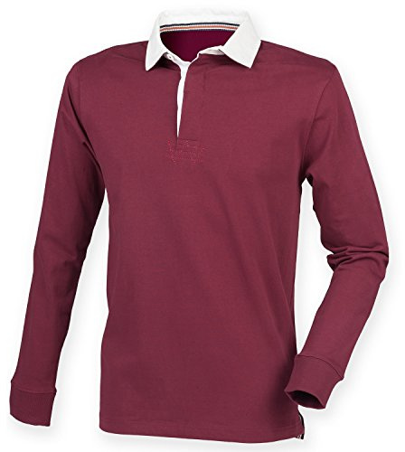 Front Row herr premium longsleeve/rugby-tröja/polotröja långärmad