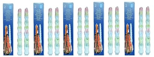 Hillfield® 10 Tropfkerzen Bunt Partykerzen Spitzkerzen Dekokerzen 30 cm Brenndauer 4-6 Stunden