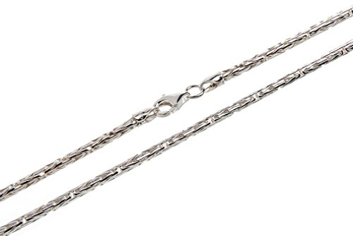 Silberketten Store DEIN SCHMUCK ONLINE SHOP Königskette rund | Durchmesser 2,3mm | aus echt 925 Silber | nickelfrei und hochglanzpoliert | Karabinerverschluß