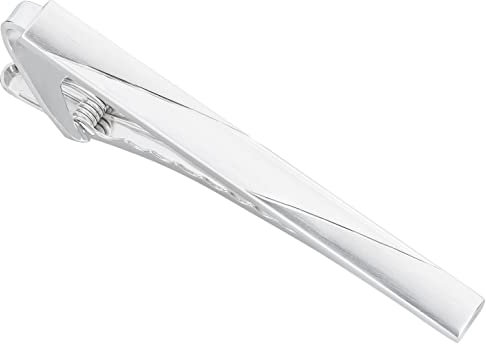 Grom Krawattenklammer/Krawattennadel aus 925er Sterling Silber, gravierbar