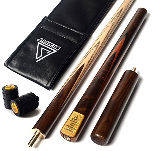 CUESOUL 57 Handcraft 3/4 Jointed Snooker Queue mit Verl?ngerung/Gelenk Protector verpackt in Kunstleder Cue Bag (D304)
