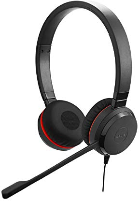 Jabra Evolve 30 UC Stereo Headset - Casque de communications unifiées pour téléphone logiciel VoIP avec annulation passive du bruit - Câble USB avec contrôleur - Noir