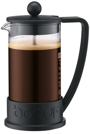 BODUM 10948-01BUS Brazil French Press Coffee and Tea Maker, 12 Ounce, Black