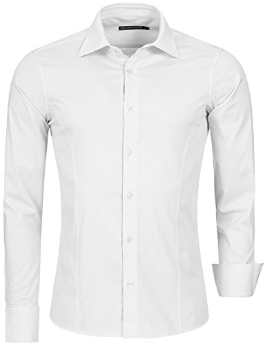 RED BRIDGE Chemise à Manches Longues pour Homme - Coupe ajustée - Facile à Repasser - pour Le Travail et Les Loisirs