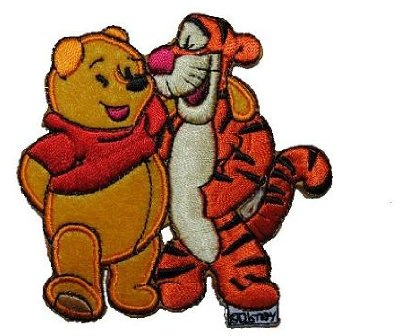 alles-meine.de GmbH Pooh the Bär 8 cm * 8 cm Aufnäher Applikation Bügelbild Patch Bär Bear