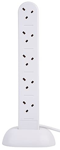 pro elec 2810 10 Gang Extension Tower with 2m Cable , white
