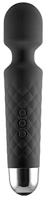 Magic Wand Massagegerät Massagestab - Realistischer Vibrator - sehr leise & stark - 18 Stufen - Sexspielzeug - Massager Akku - Sextoy für G Punkt, Klitoris oder Anal (schwarz)