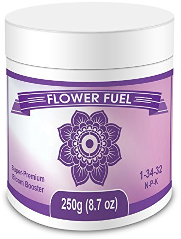 Bloom Booster and Yield Enhancer for Plants - Big, Heavy, Healthy Harvests, for Use in Soil and Hydroponics - Concentrated Phosphorus and Potassium - Flower Fuel 1-34-32, 250g