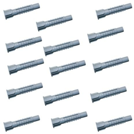 100x Hüfner Universaldübel ''PLUS'' mit Kragen aus hochwertigem Kunststoff - universal Dübel - für Befestigungen in Vollbaustoffen und Hohlbaustoffen - 6 mm - 6mm