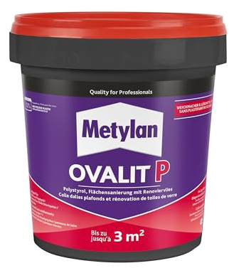 Metylan Ovalit P Wandbelagskleber 925 g | Geeignet für Polystyrol, Flächensanierung mit Renoviervlies. Weichmacher-, Lösemittelfrei und strukturausgleichend