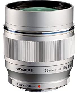 Olympus M.ZUIKO DIGITAL ED 75mm 1:1.8 Lens - Silver
