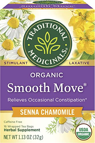 Pack of 1 x Traditional Medicinals Organic Smooth Tea - Senna Chamomile - 16 Bags
