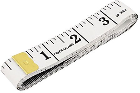 sourcing map Mètre à Ruban Corps Couture Souple Ruban à Mesurer Taille 60 pouce 150cm blanc