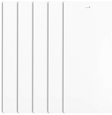 DALIX PVC Vertical Blind Replacement Slats Curved Smooth White 98.5 x 3.5 (5-Pack)
