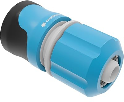 Cellfast ENERGO™ Raccord rapide 1/2-5/8 pour tuyau d'arrosage, SAFETOUCH, plastique PC/ABS, trois colliers de serrage, 53-130