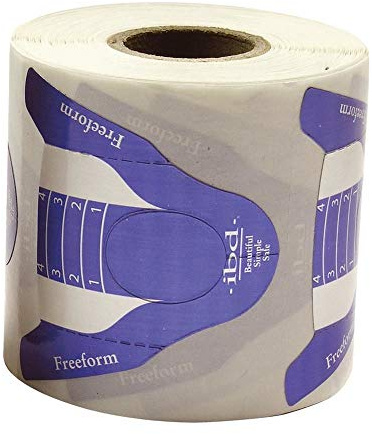 IBD Professional Nail Forms Roll 300er Rolle - Sagome autoadesive per la modellazione, sagome per unghie in Mylar