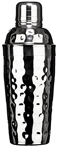 Premier Housewares 507990 - Coctelera, 0,5 l, Efecto Martillado, Acero Inoxidable, Color Plateado