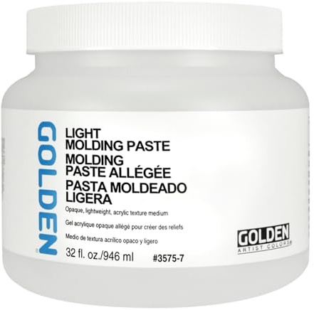GOLDEN Light Molding Paste, 946 ml Jar, Professional Acrylic Paste Medium, Opaque