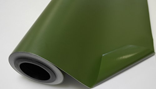 Könighaus (6,50/m2) Oliv Grün Matt Autofolie 400 x 152 cm mit Luftkanälen + Gratis Rakel inkl. Anleitung