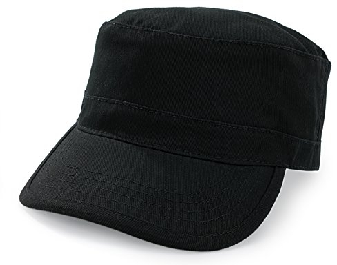 Unisex Mütze Army Destroyed Cap Fidel Castro Kuba Style Fullcap im Military Cadet Camouflage (Black)