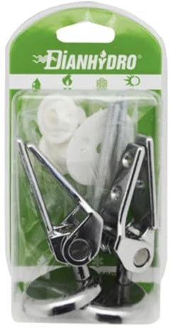 COPPIA CERNIERE SOVRAPPOSTE CON VITE INOX BLISTER per Copriwater e Sedili WC