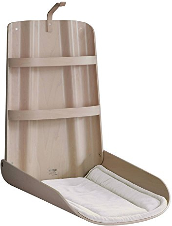 Holzwickeltisch Nathi Klappbar - byBo Design - Aus Buchenholz inklusive Auflage, Farbe:Natur