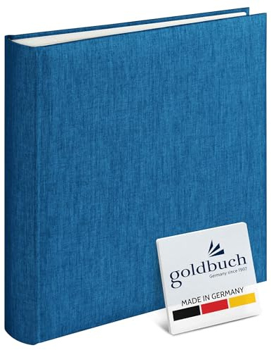 goldbuch 31711 Fotoalbum, Summertime, 30 x 31 cm, Fotobuch mit 100 weiße Seiten & Pergamin Trennblättern, Foto Album aus Leinen, Erinnerungsalbum, Hellblau | Jumboalbum mit hellblauem Leineneinband, 100 weißen Seiten und Pergamin-Trennblättern, zum Einkleben bis zu 600 Fotos 9x13 cm