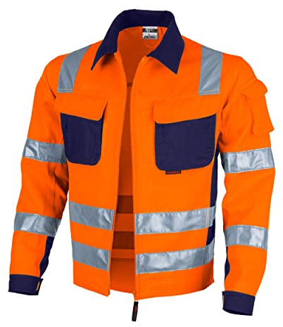 Qualitex Warnschutz-Jacke PRO MG 245 - orange/marine - Größe: 4XL