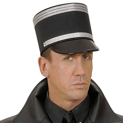 Amakando Gendarm Hut Französische Polizei Mütze Offiziershut Armee Offizier Frankreich Polizist Käppi Kopfbedeckung Soldaten Schirmmütze Fasching Uniform Mottoparty Accessoire Karneval Kostüm Zubehör