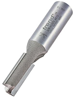 Trend Straight Two Flute Router Cutter, 1/2 Inch Shank, 10mm x 25mm TCT | Ideal For Clean Straight Grooves And Rebates In Softwood, Hardwood And Laminates. 3/61X1/2TC